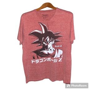 Dragon Ball Z Goku Katakana T Shirt Size Large Red